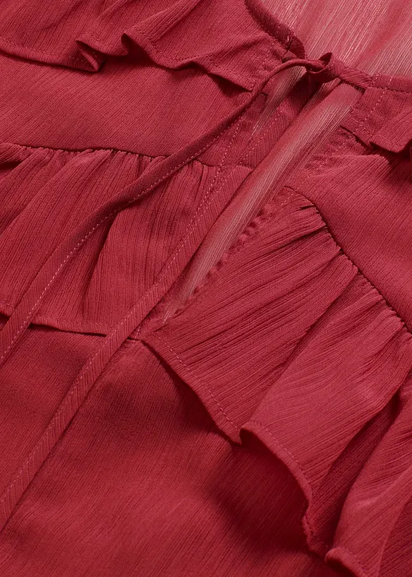 Blouse en crêpe à volants, bonprix