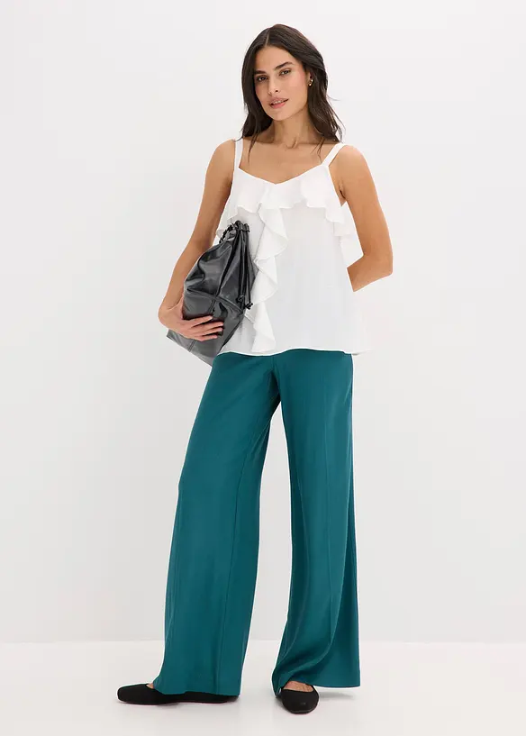 Top à bretelles fines en satin brillant, bonprix