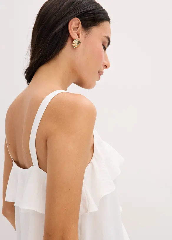 Top à bretelles fines en satin brillant, bonprix