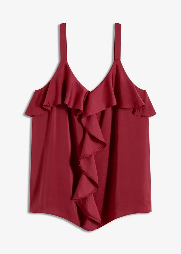 Top à bretelles fines en satin brillant, bonprix