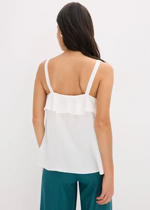 Top à bretelles fines en satin brillant, bonprix