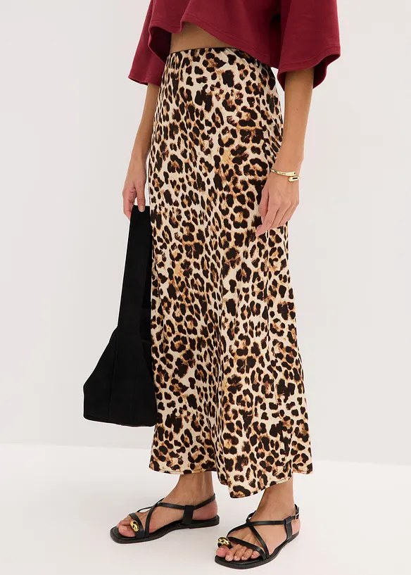 Jupe midi en viscose fluide, bonprix