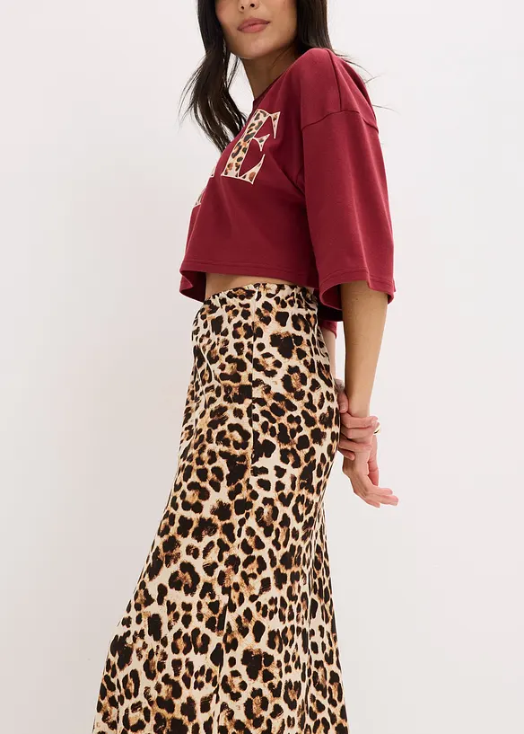 Jupe midi en viscose fluide, bonprix