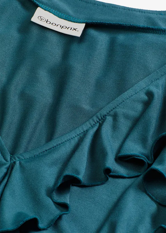 T-shirt avec volants en modal m&eacute;lang&eacute;, bonprix