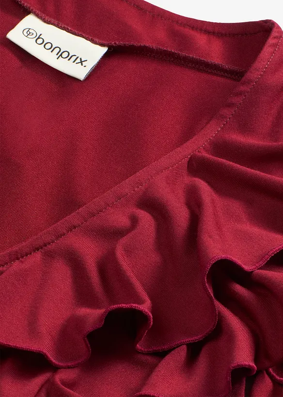 T-shirt avec volants en modal mélangé, bonprix