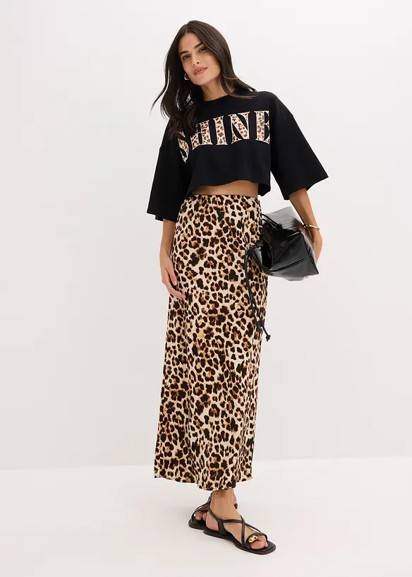 T-shirt court 100% coton, bonprix