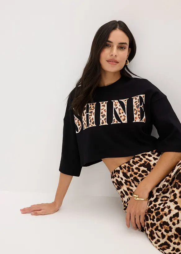 T-shirt court 100% coton, bonprix