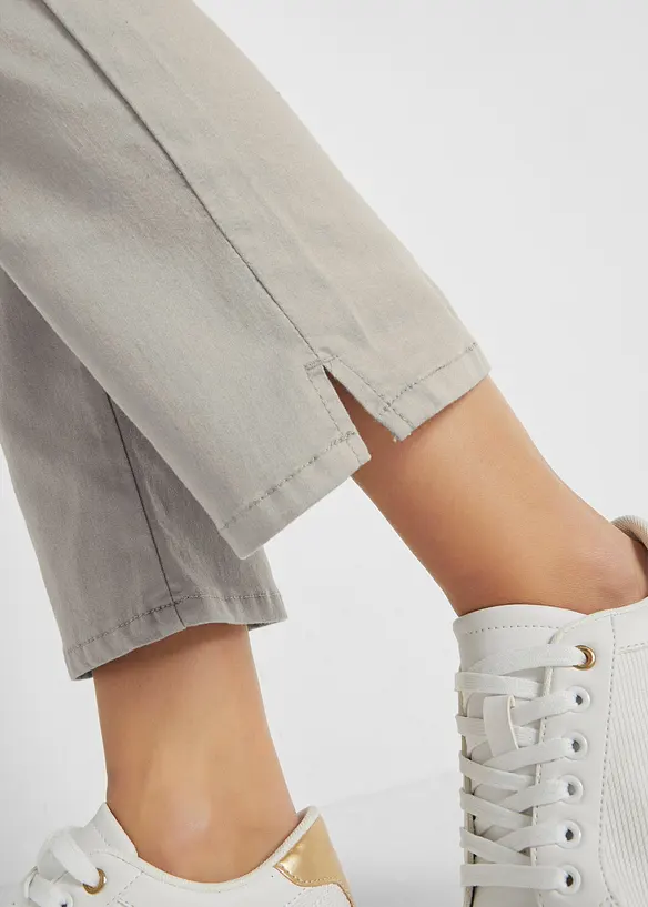 Pantalon droit et extensible, taille mi-haute, bonprix