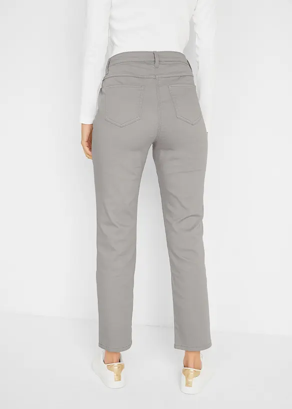 Pantalon droit et extensible, taille mi-haute, bonprix