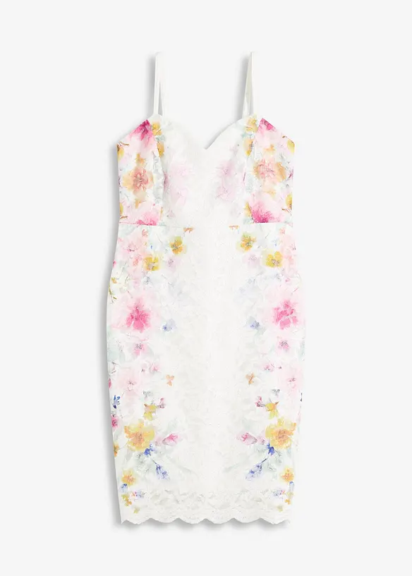 Robe en dentelle à fines bretelles, bonprix