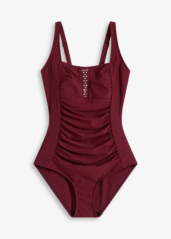 Maillot 1 pi&egrave;ce sculptant, maintien mod&eacute;r&eacute;, bonprix