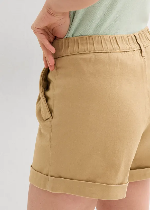 Short en twill, taille haute, bonprix