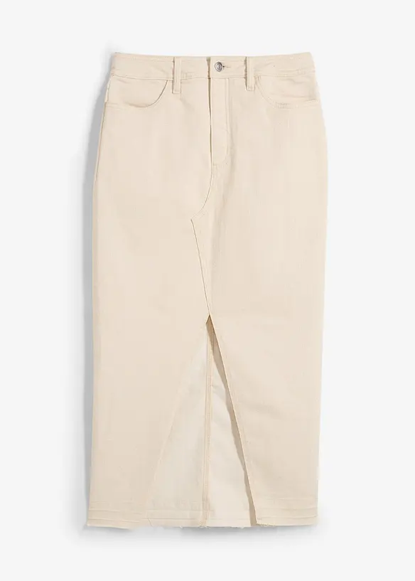 Jupe en jean fendue devant, bonprix