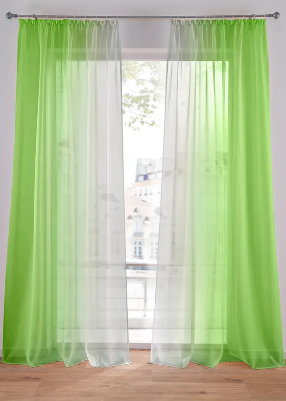 Lot de 2 voilages en tissu l&eacute;ger, aussi en XXL, bonprix