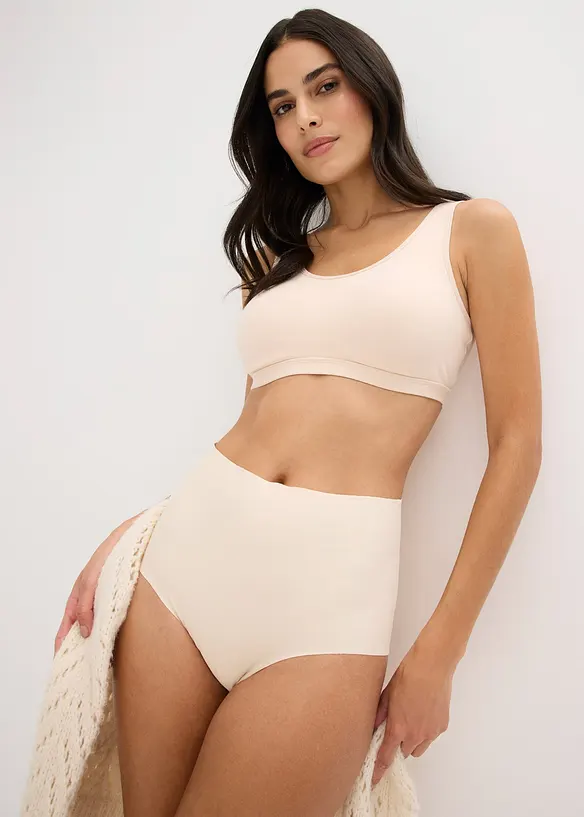 Lot de 4 culottes taille haute en microfibre, bonprix