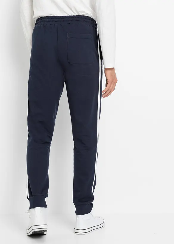Lot de 2 pantalons de jogging à détails contrastants, bonprix
