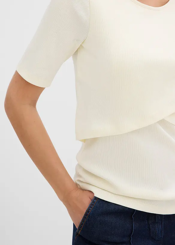 Lot de 2 T-shirts de grossesse et d&rsquo;allaitement 100% coton, bonprix