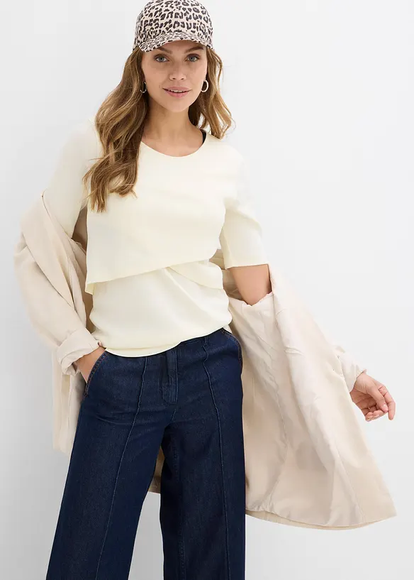 Lot de 2 T-shirts de grossesse et d&rsquo;allaitement 100% coton, bonprix