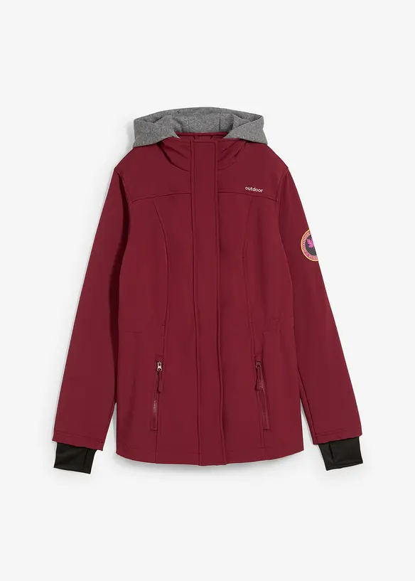 Veste longue en softshell déperlant, style 2 en 1, bonprix