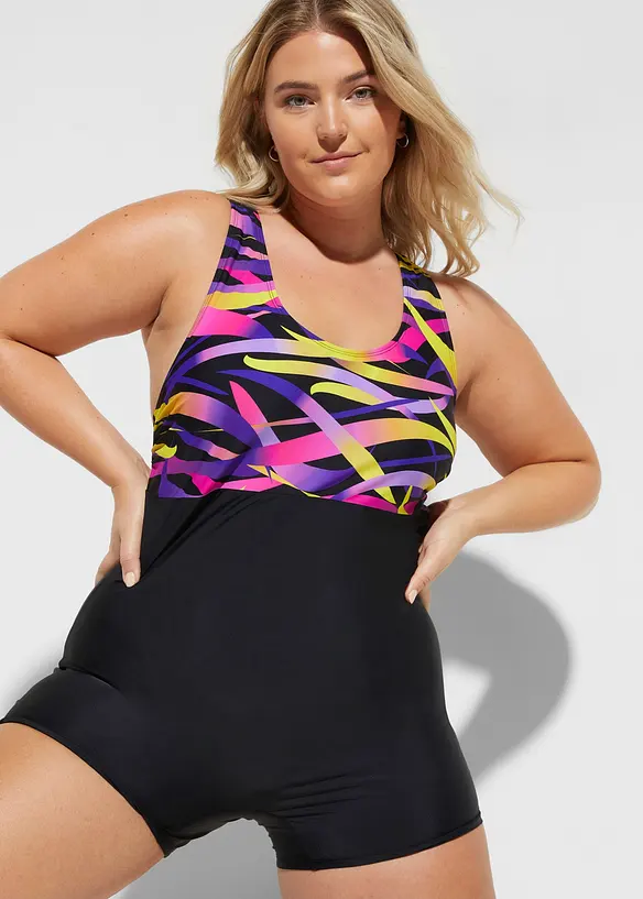 Maillot 1 pièce shorty, séchage rapide, bonprix