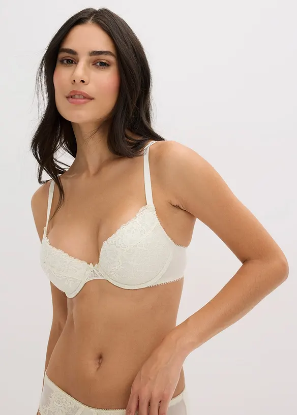 Lot de 3 soutiens-gorge push-up avec dentelle, bonprix