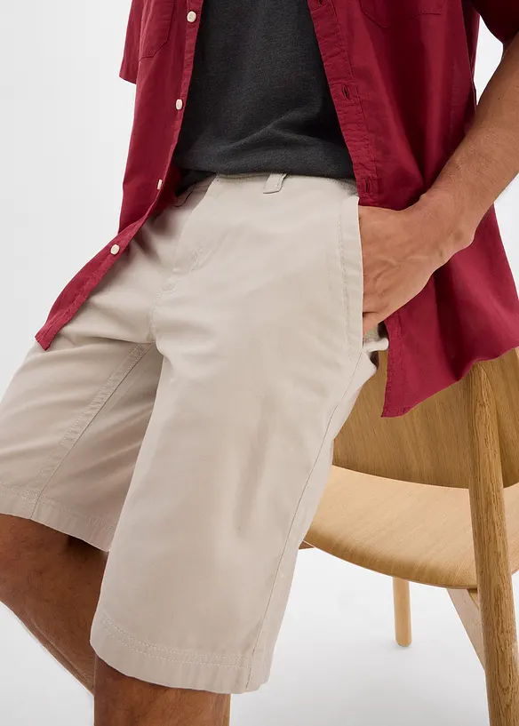 Bermuda chino 100% coton, Regular, bonprix