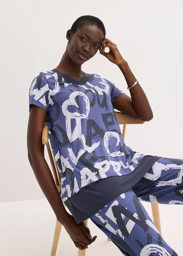 T-shirt long à manches courtes, bonprix