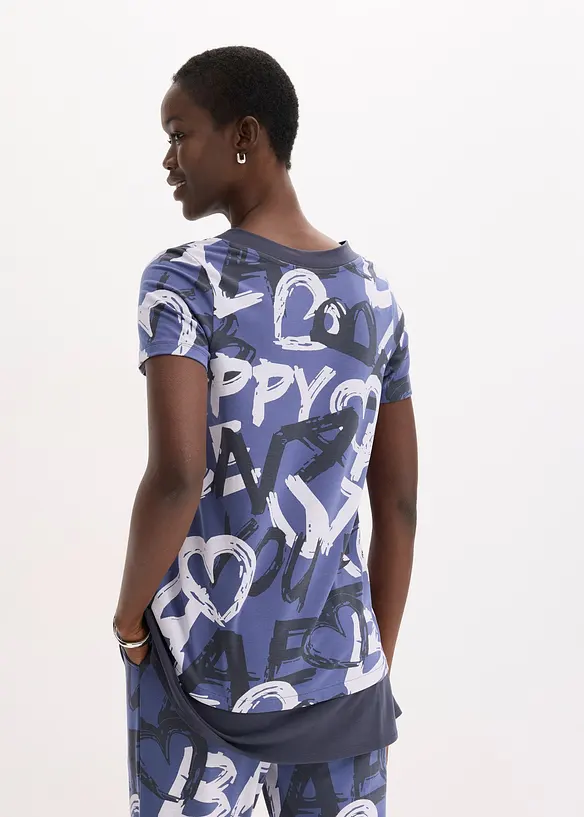 T-shirt long à manches courtes, bonprix