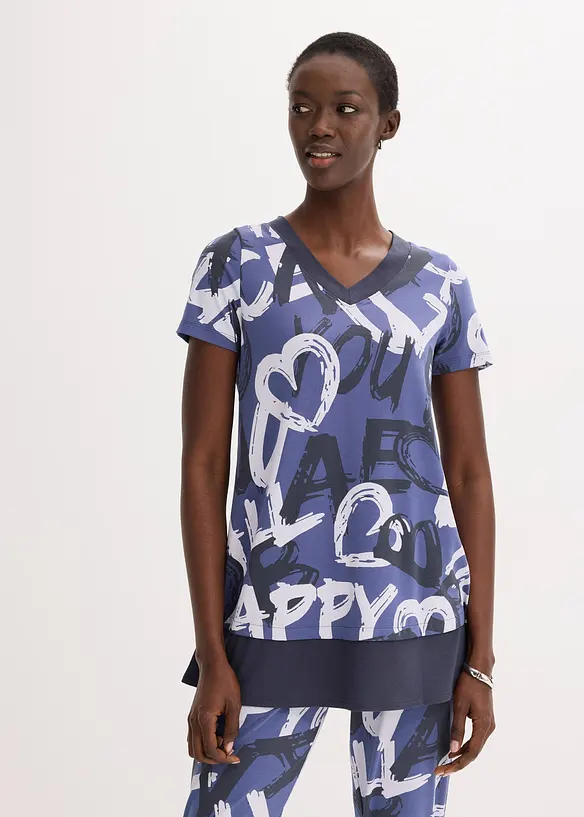 T-shirt long à manches courtes, bonprix