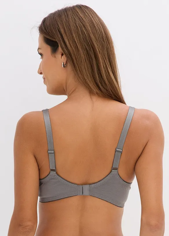 Lot de 3 soutiens-gorge coton à armatures, bonprix