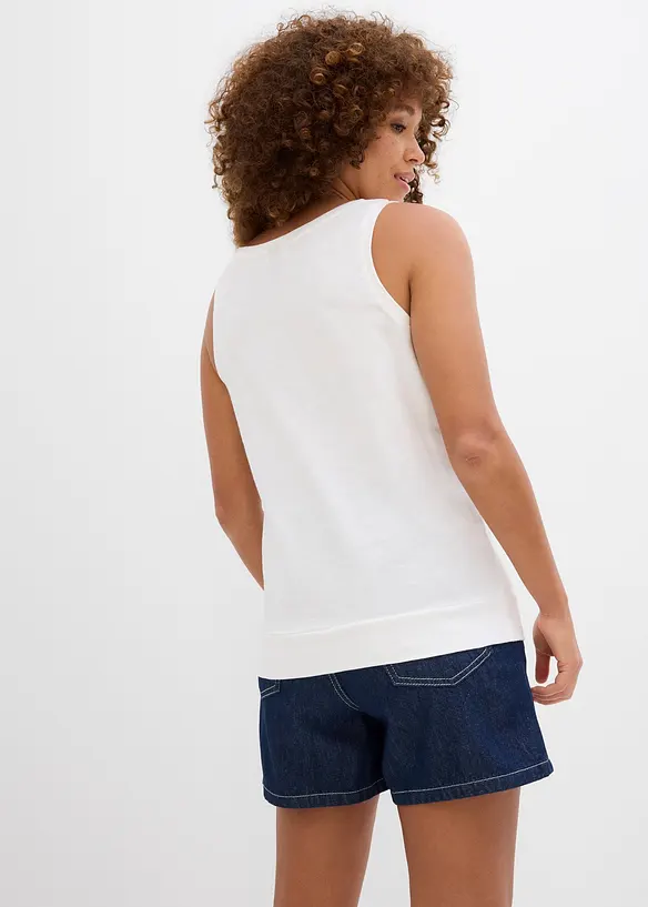 Lot de 2 débardeurs 100% coton, bonprix