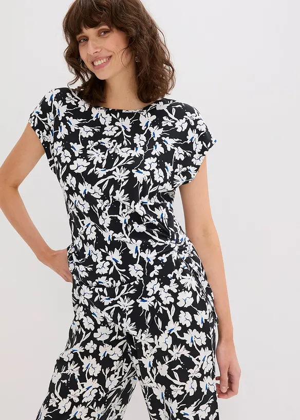 T-shirt avec effet noué, bonprix