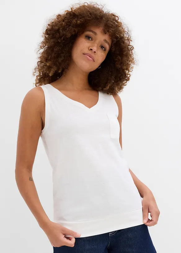 Lot de 2 débardeurs 100% coton, bonprix