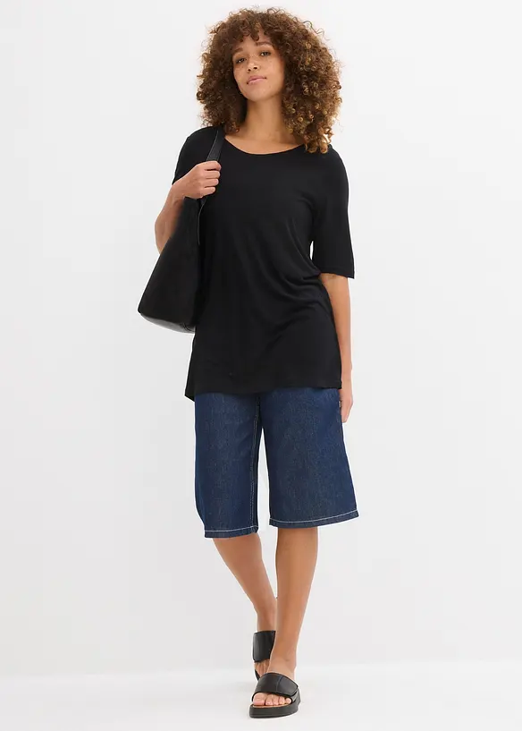 T-shirt long en viscose douce, bonprix