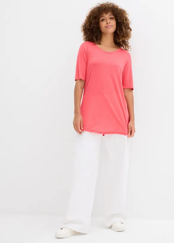 T-shirt long en viscose douce, bonprix