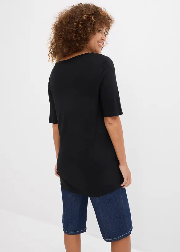T-shirt long en viscose douce, bonprix