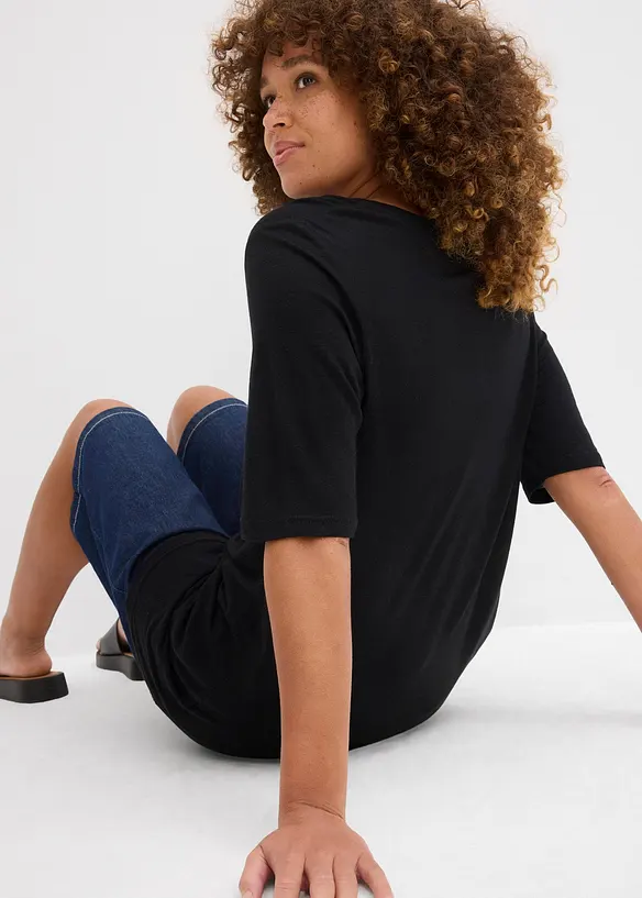 T-shirt long en viscose douce, bonprix