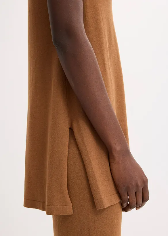 Gilet long en fine maille, bonprix