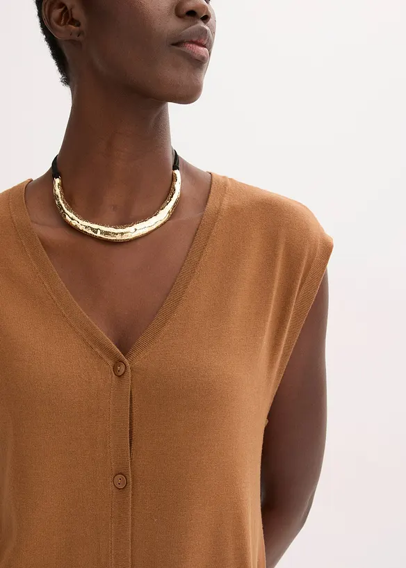 Gilet long en fine maille, bonprix