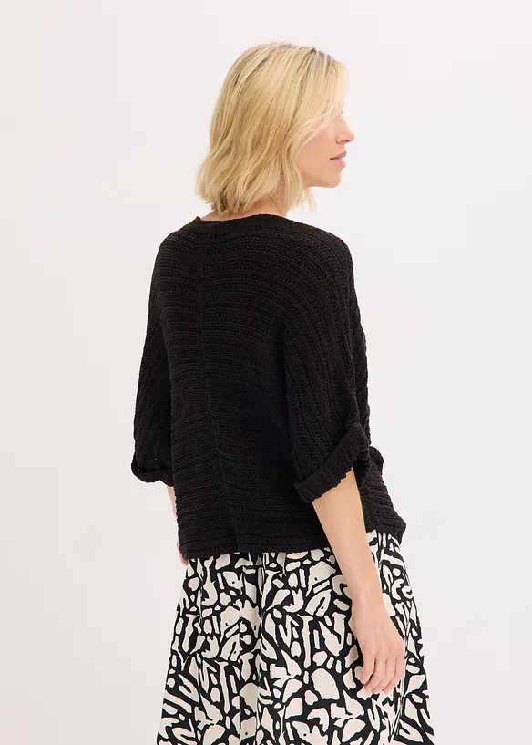 Pull en maille ajourée, bonprix