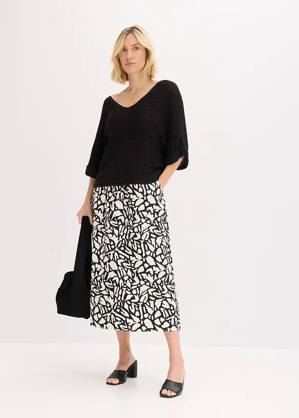 Pull en maille ajourée, bonprix