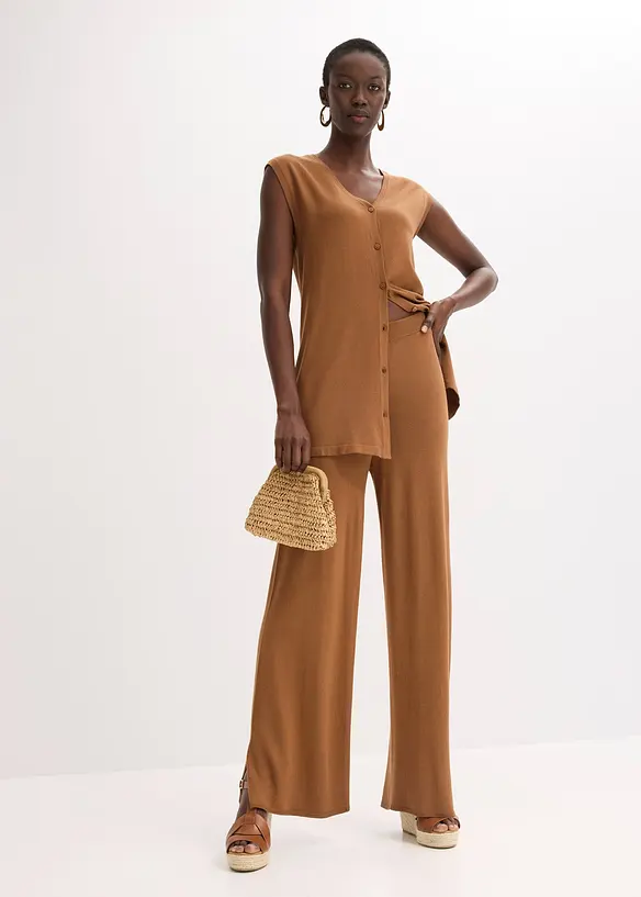 Pantalon en fine maille, bonprix