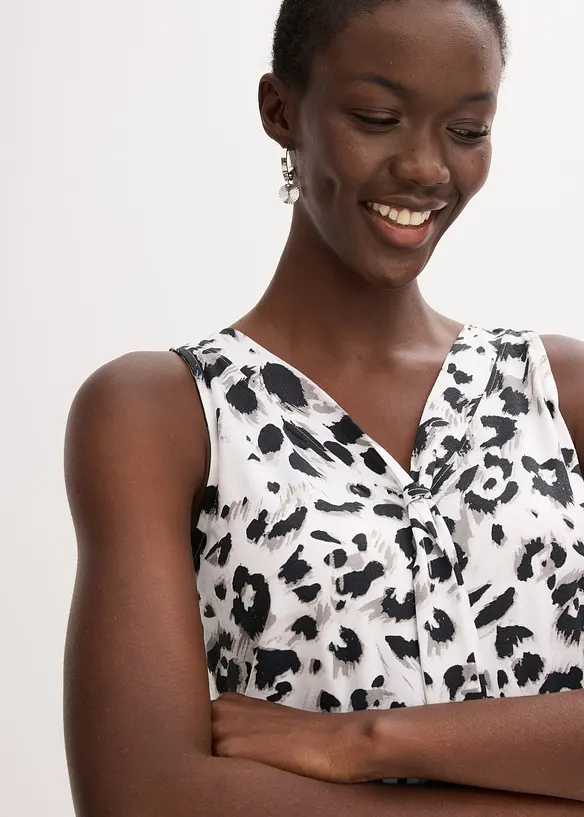 Top à col lavallière, bonprix