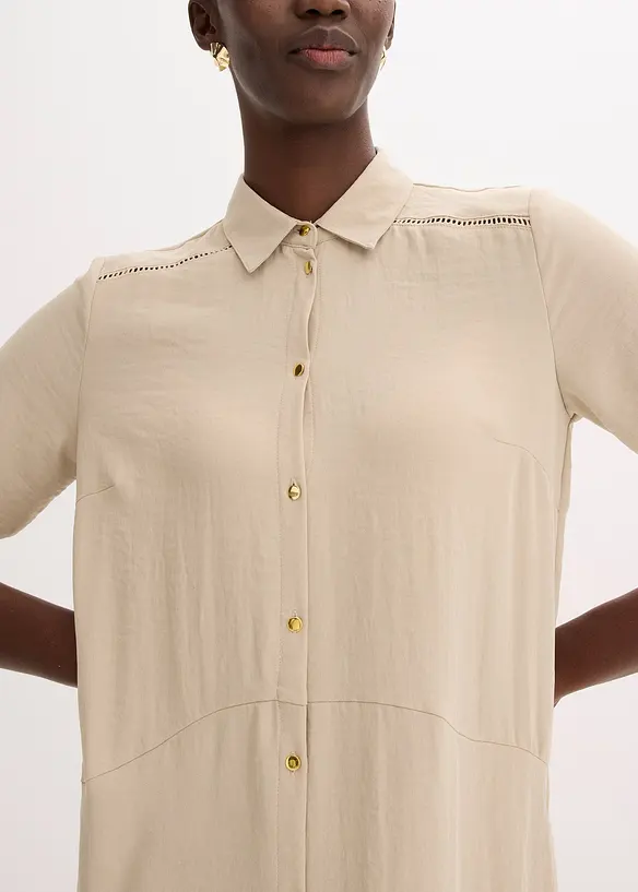 Robe-chemise avec dentelle, bonprix