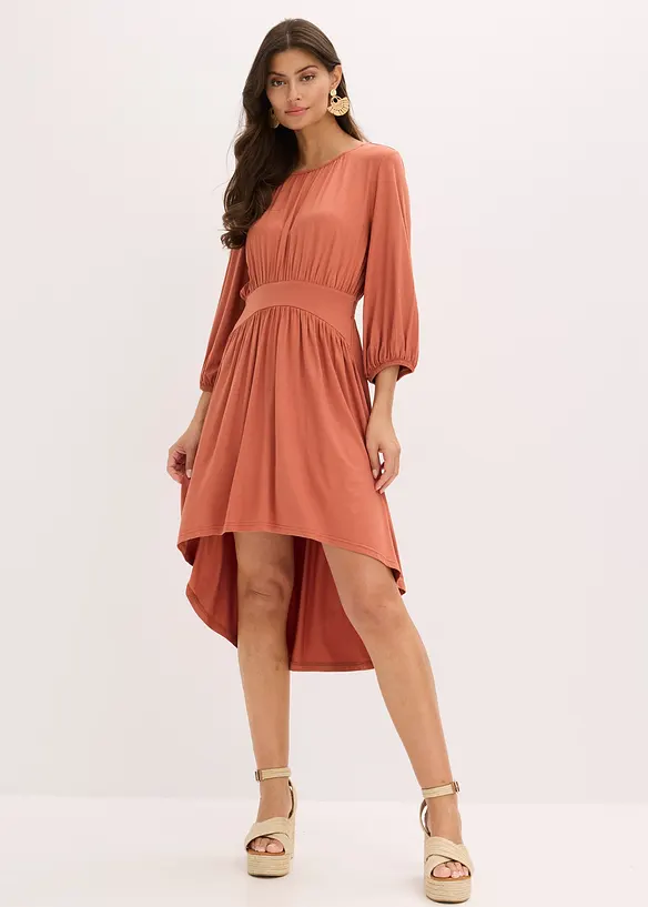 Robe en jersey avec fronces, bonprix