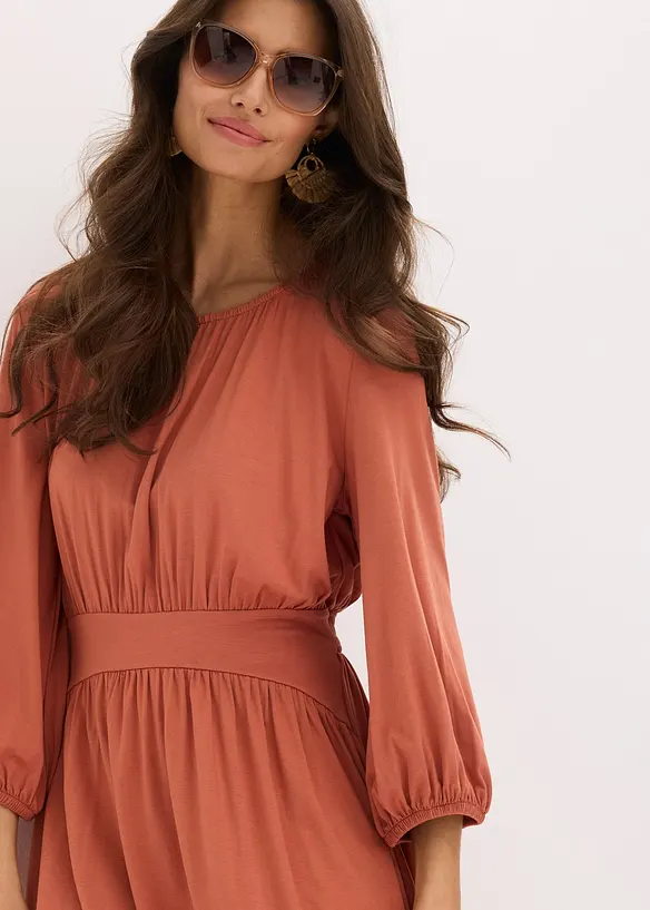 Robe en jersey avec fronces, bonprix