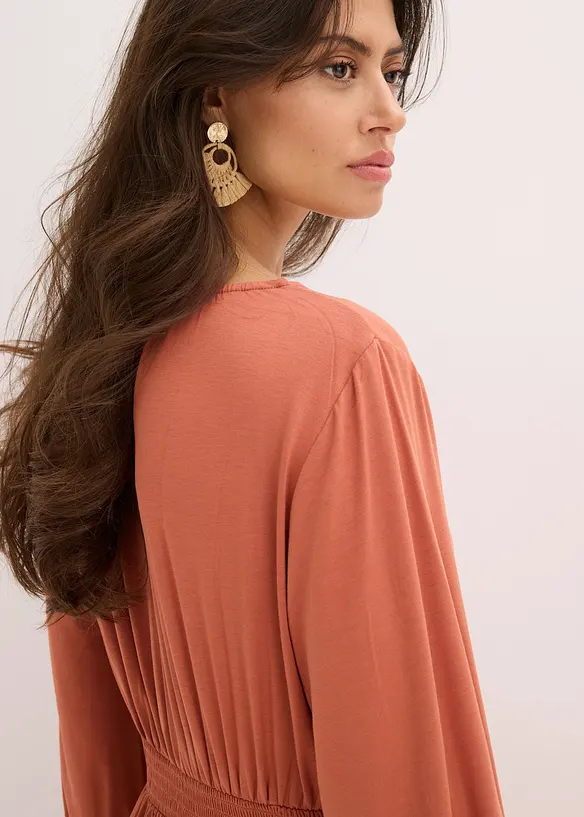 Robe en jersey avec fronces, bonprix