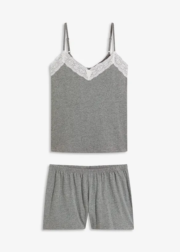 Pyjashort avec bordure dentelle, bonprix