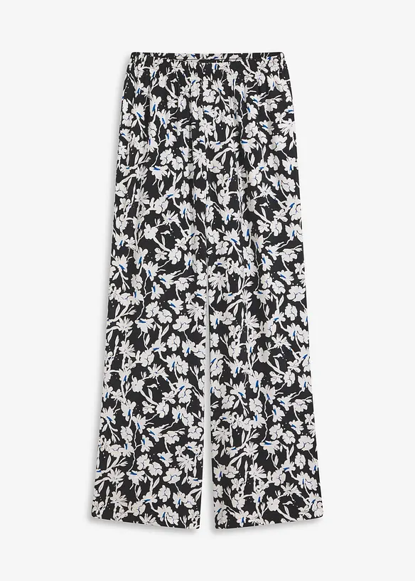 Pantalon palazzo en tissu texturé, bonprix