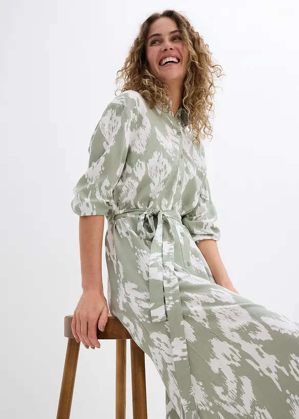 Robe-chemise en viscose fluide, bonprix